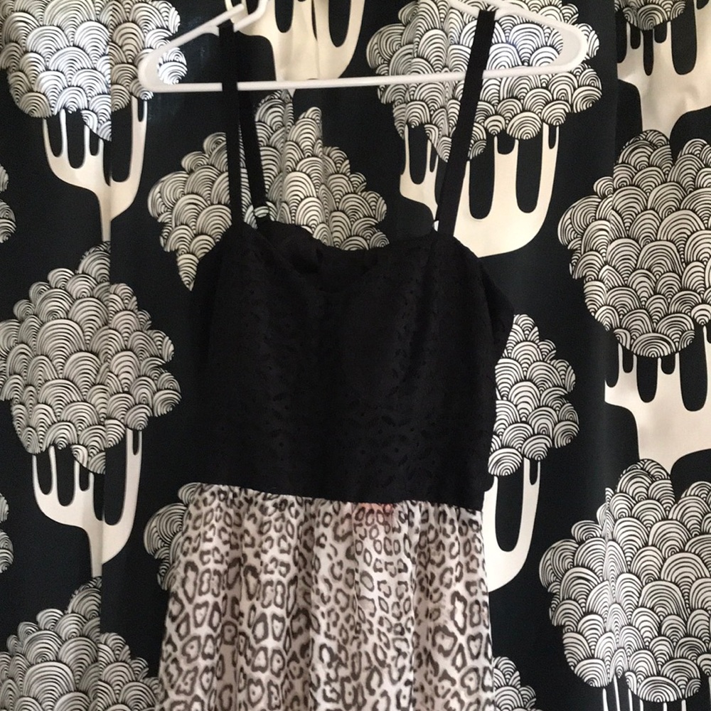 Open bow back cheetah print maxi